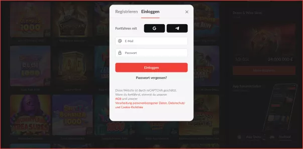 Einloggen_1 Go Casino - das beste Online-Kasino